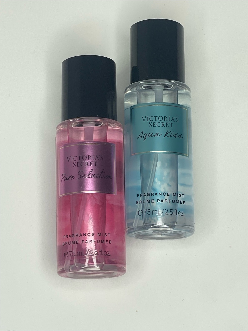 Victoria's Secret Pure Seduction (Pink) & Aqua Kiss (Aqua) Fragrance Mists